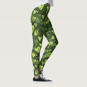Muster des grünen Herzens Leggings (Rechts)