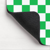 Muster des grünen, weißen, karierten Karos Mousepad (Ecke)