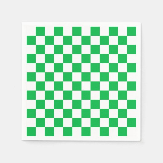 Muster des grünen, weißen, karierten Karos Serviette (Vorderseite)