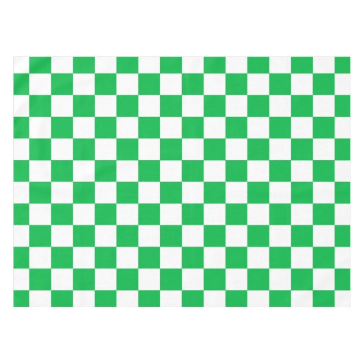 Muster des grünen, weißen, karierten Karos Tischdecke (Vorderseite (Horizontal))