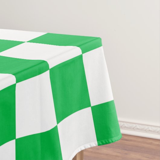 Muster des grünen, weißen, karierten Karos Tischdecke (Beispiel)