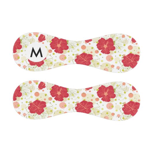 Muster des handgezeichneten Hibiskus Baseball (Paneele)