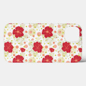 Muster des handgezeichneten Hibiskus Case-Mate iPhone Hülle (Rückseite (Horizontal))