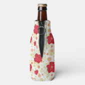 Muster des handgezeichneten Hibiskus Flaschenkühler (Flasche Rückseite)