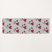 Muster des Herzens, leuchtend rot mit Monogramm Yogamatte (Rückseite (Horizontal))