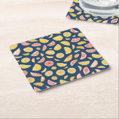 Muster des Juicy Orange Slices Paper Untersetzer (angewinkelt)
