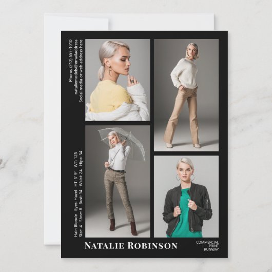 Muster des Kartenvorlagenmodells Vorlage 5 Foto (Rückseite)