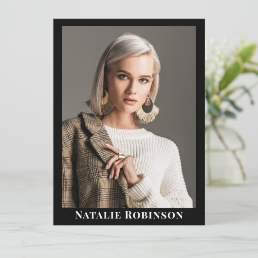 Muster des Kartenvorlagenmodells Vorlage 5 Foto (Stehend Vorderseite)