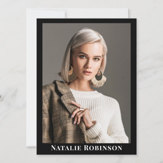 Muster des Kartenvorlagenmodells Vorlage 5 Foto (Vorderseite)