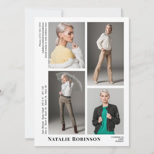 Muster des Kartenvorlagenmodells Vorlage 5 Foto (Rückseite)