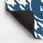 Muster des klassischen Hahnentrittmusters Blau und Mousepad (Ecke)