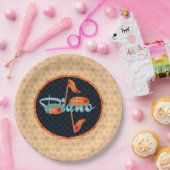 Muster des Klavierzeichens Pappteller (Party)