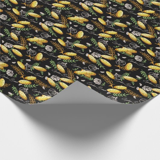 Muster des Knoblauchbrotes V2 Geschenkpapier (Ecke)