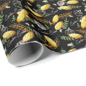 Muster des Knoblauchbrotes V2 Geschenkpapier (Rolleneckpunkt)