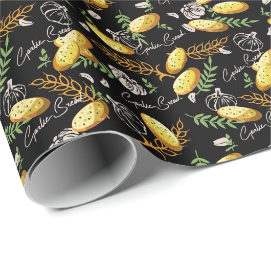 Muster des Knoblauchbrotes V2 Geschenkpapier (Rolleneckpunkt)