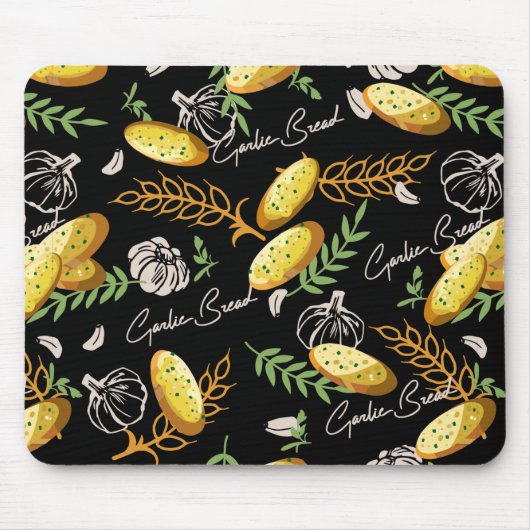 Muster des Knoblauchbrotes V2 Mousepad (Vorne)
