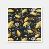 Muster des Knoblauchbrotes V2 Serviette (Vorderseite)