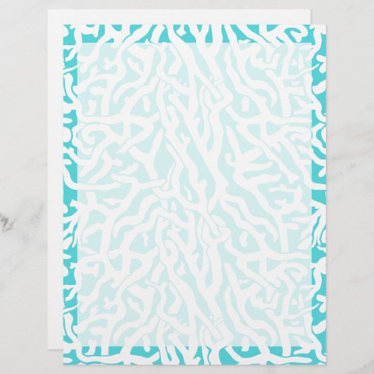 Muster des Korallenriffs im nautischen Weißbuch (Vorne/Hinten)