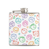 Muster des Lächelns Flachmann (Vorderseite)