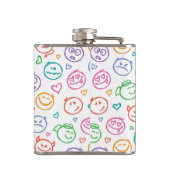 Muster des Lächelns Flachmann (Rückseite)