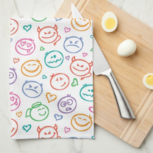 Muster des Lächelns Handtuch (Viertel Falte)