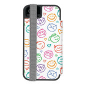 Muster des Lächelns Incipio iPhone Geldbeutel-Hülle (Folio Rückseite)