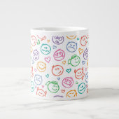 Muster des Lächelns Jumbo-Tasse (Vorderseite)