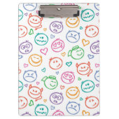 Muster des Lächelns Klemmbrett (Vorderseite)