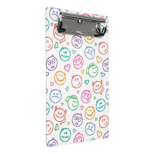 Muster des Lächelns Mini Klemmbrett (Schrägansicht)