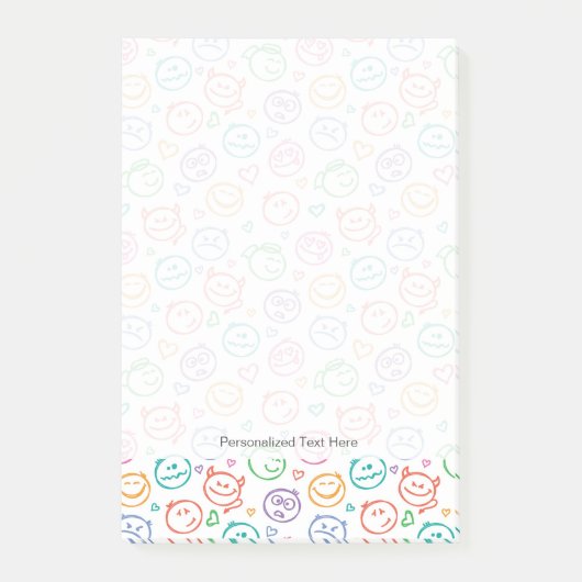Muster des Lächelns Post-it Klebezettel (Vorderseite)