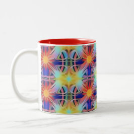 Muster des Lichts Boho Zweifarbige Tasse