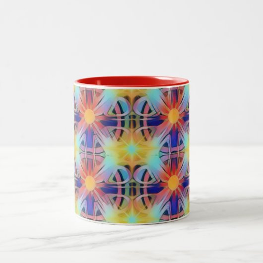 Muster des Lichts Boho Zweifarbige Tasse (Mittel)