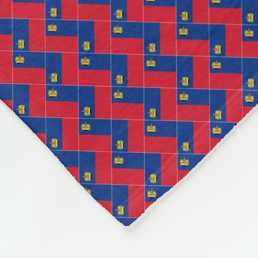 Muster des Liechtensteinischen Flaggenmusters Fleecedecke (Ecke)