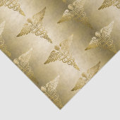 Muster des medizinischen Symbols für Gold Caduceus Seidenpapier (Ausschnitt)
