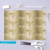 Muster des medizinischen Symbols für Gold Caduceus Seidenpapier (Handwerk)