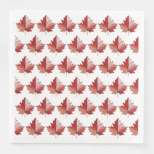 Muster des modernen kanadischen Ahornblattes ID107 Serviette (Vorderseite)
