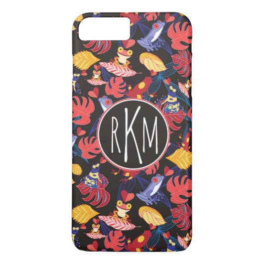 Muster des Monogramms der Liebhaber-Frosch-| Case-Mate iPhone Hülle (Rückseite)
