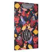 Muster des Monogramms der Liebhaber-Frosch-| Klemmbrett (Rechts)