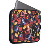 Muster des Monogramms der Liebhaber-Frosch-| Laptopschutzhülle (Vorne Rechts)