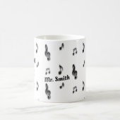 Muster des Musical Notes Music Teacher Vielen Dank Kaffeetasse (Mittel)