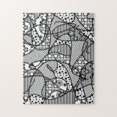 Muster des Musters 04 für Schwarz-Weiß-Doodle Puzzle (Vertikal)