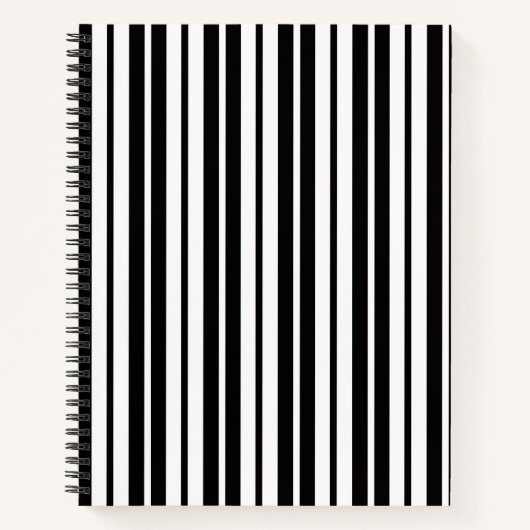 Muster des Musters der weißen schwarzen vertikalen Notizblock (Vorderseite)