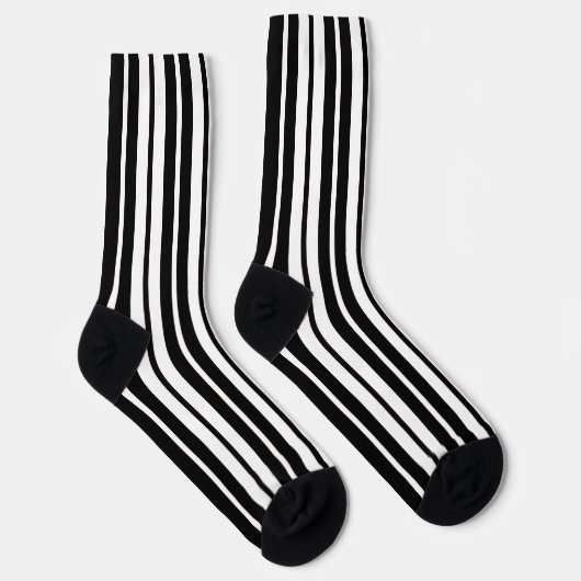 Muster des Musters der weißen schwarzen vertikalen Socken (Rechts)