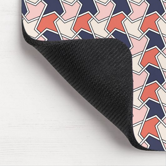 Muster des Musters "Islamisch Red White Geometric Mousepad (Ecke)