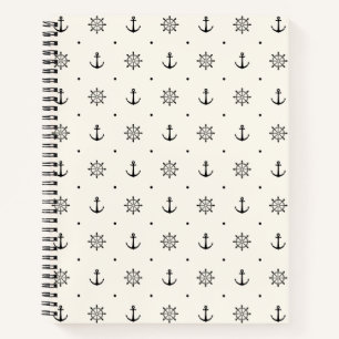 Muster des Nautical Anchor Wheels Notizblock