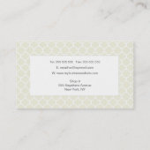 Muster des neutralen marokkanischen Stylisten Visitenkarte (Rückseite)