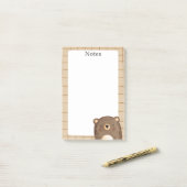 Muster des niedlichen Bären-Cartoon Post-it Klebezettel (Auf Schreibtisch)