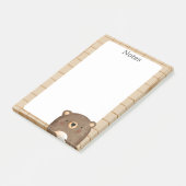 Muster des niedlichen Bären-Cartoon Post-it Klebezettel (angewinkelt)