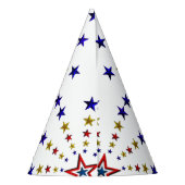 Muster des Patriotic Stars Party Hat Partyhütchen (Rückseite)