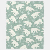 Muster des Polarbären Fleecedecke (Vorderseite)